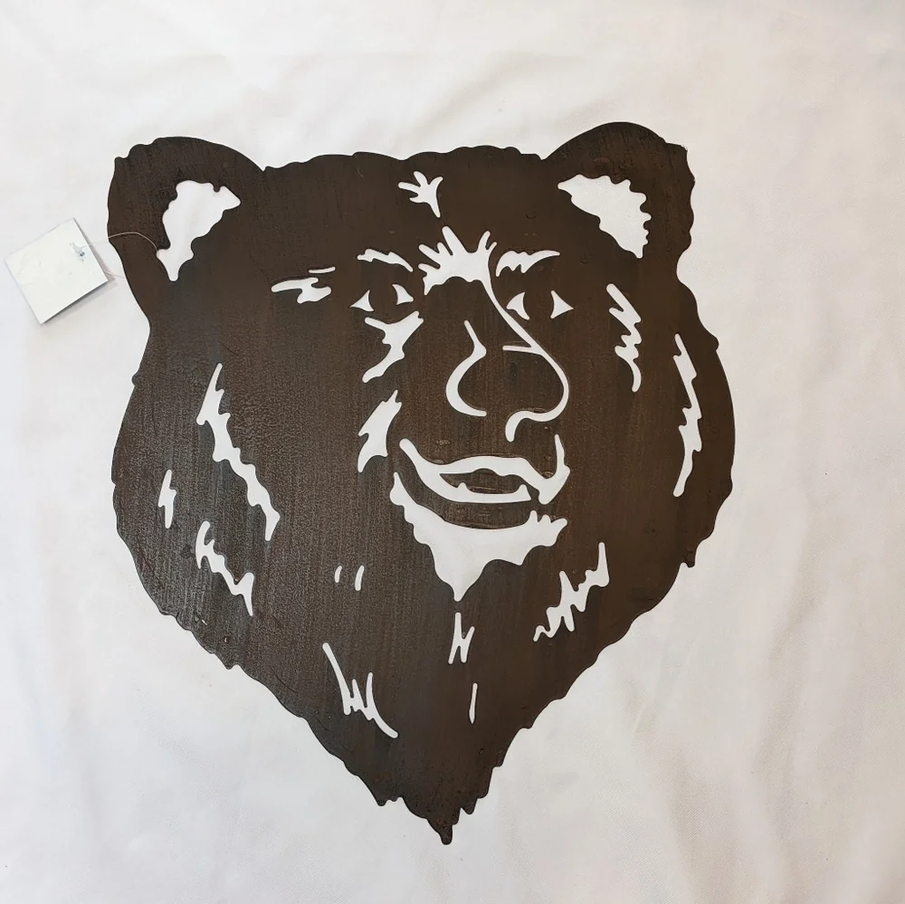 Bear Metal Cutout Wall Decor